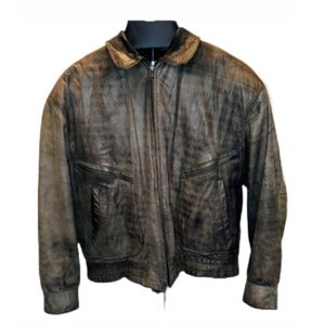 Vintage Luis Alvear Leather Pilot Jacket
